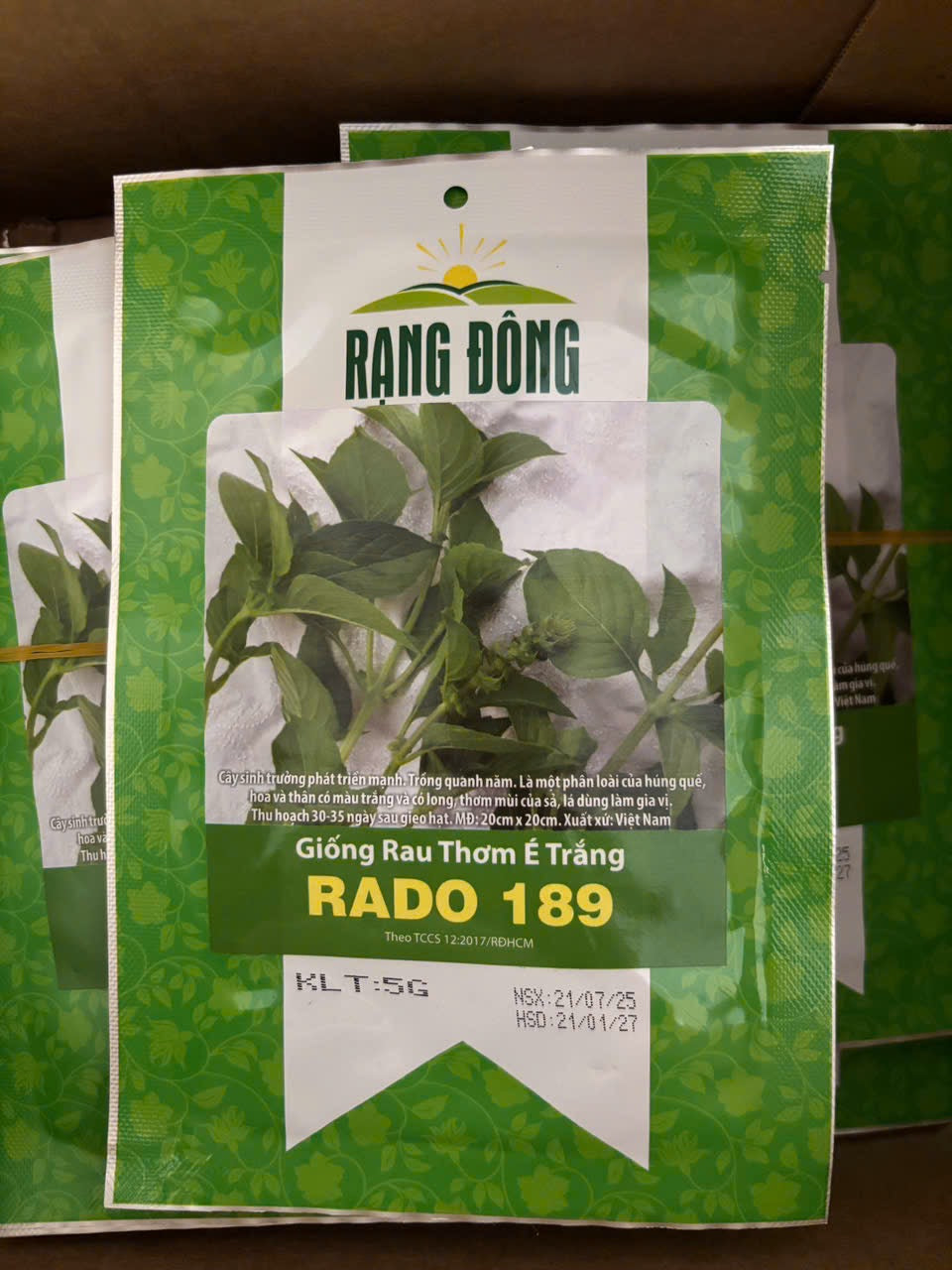 Rau thơm é trắng-5g-White Basil