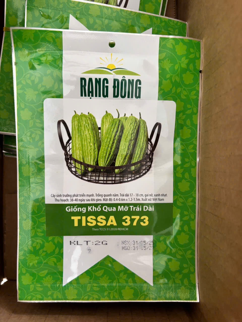 Khổ qua mỡ trái dài-Long Smooth Bitter Gourd seeds-2g