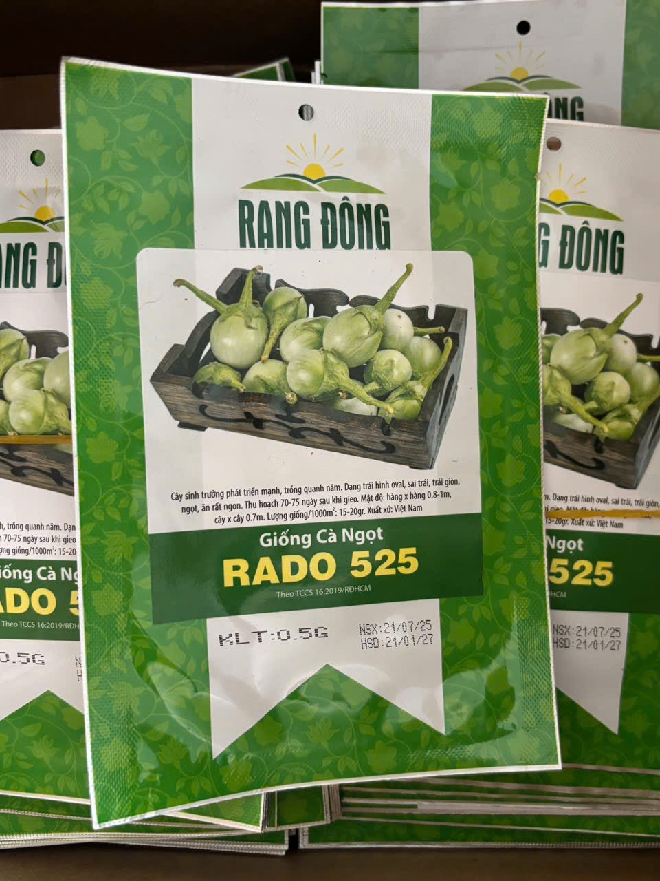 Cà ngọt-Thai Green Eggplant Seeds-0.5g