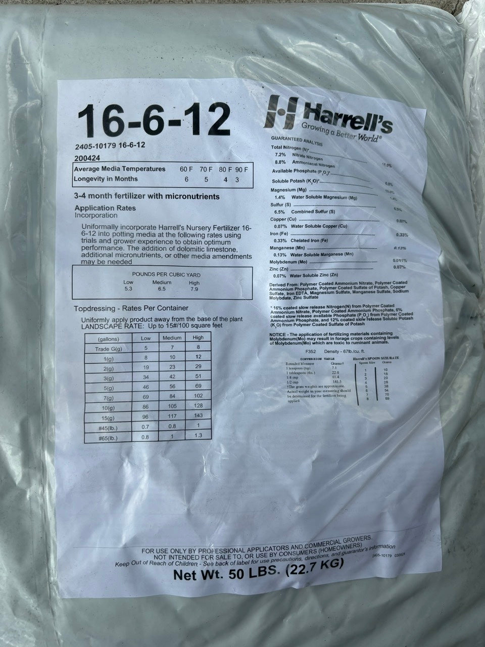 Harrell's Pro fertilizer - 16-6-12- Phan NPK