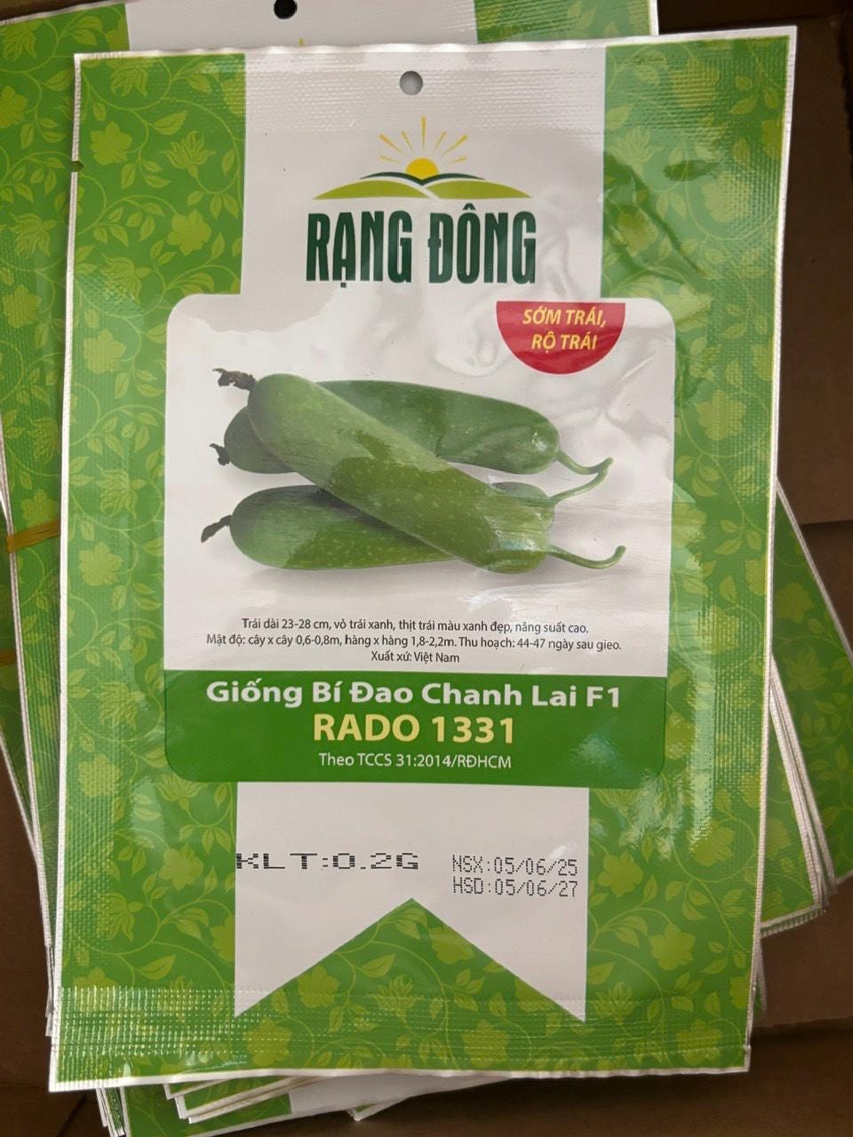 hạt giống Bí đao chanh lai f1- 0.2g- Hybrid Lemon Winter Melon seeds