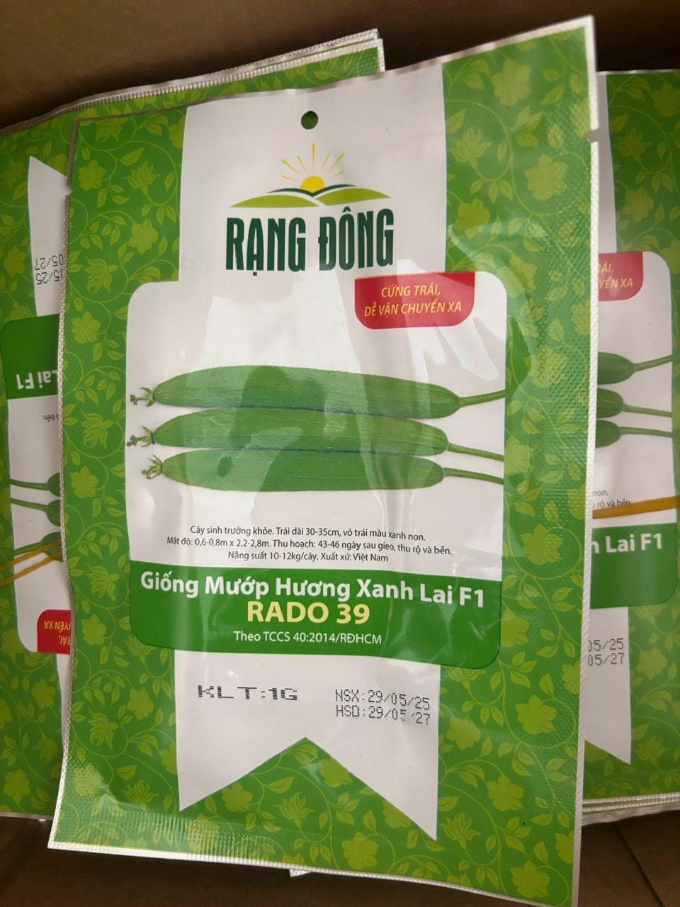 Hạt giống Mướp Hương Xanh- Gourd seeds-1g- seeds only