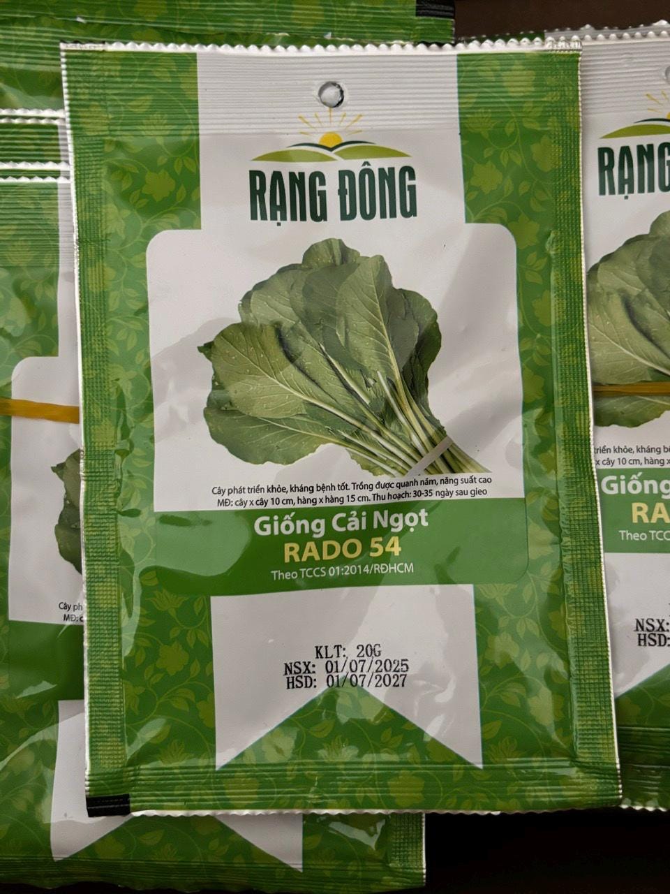 hạt giống Cải ngọt 20g- -cabbage/ yu choy seeds